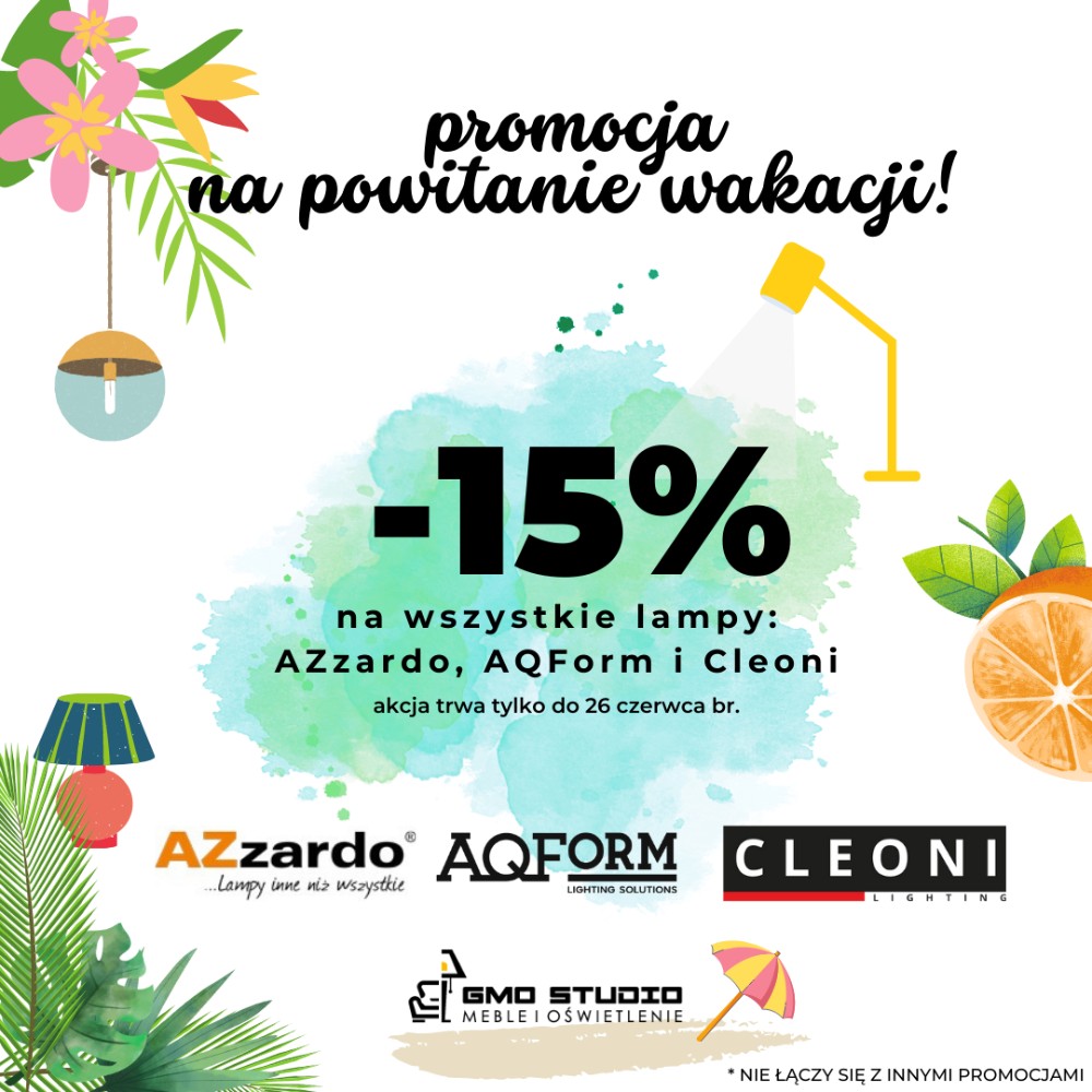 Promocja na powitanie wakacji! - 15%