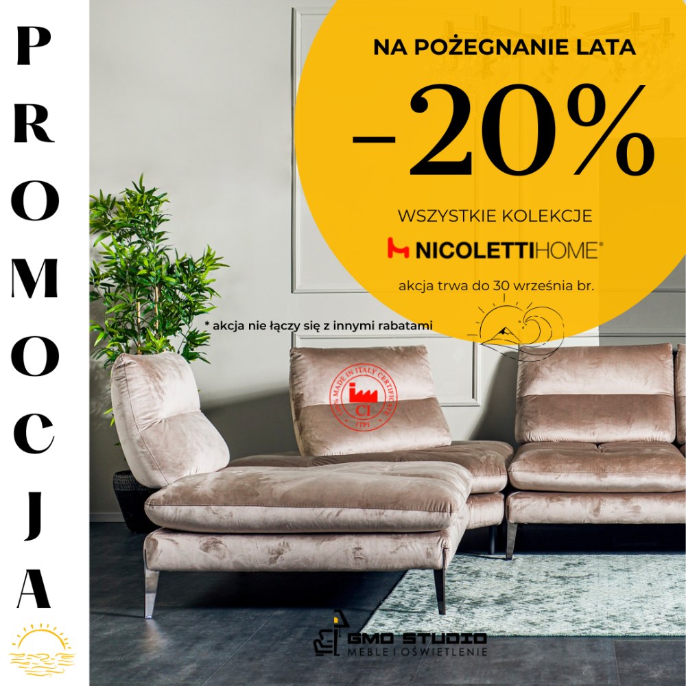 promocja -20% na włoskie meble Nicoletti Home